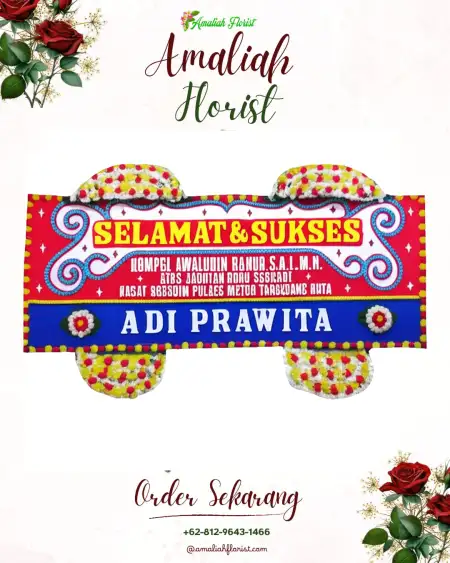 Papan Bunga Ucapan Selamat Modelomo