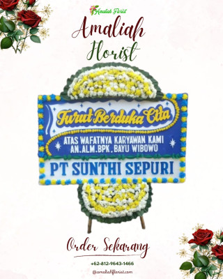 Papan Bunga Duka di Modelomo
